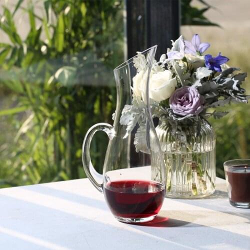 Lead-Free Crystal Glass Red Wine Decanter 1000ml With Handle Bell Wine Separator Creative Whiskey Vodka Container Flask Bar Tool