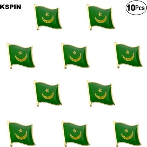 Mauritania Flag Lapel Pin Flag badge Brooch Pins Badges 10Pcs a Lot