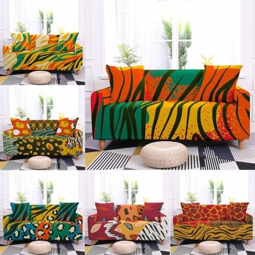1/2/3/4 Seat Printed Stretch Sofa Cover Full Coverage Anti-fouling Fabric Personalized Sofa Cushion (not Including Pillowcase)