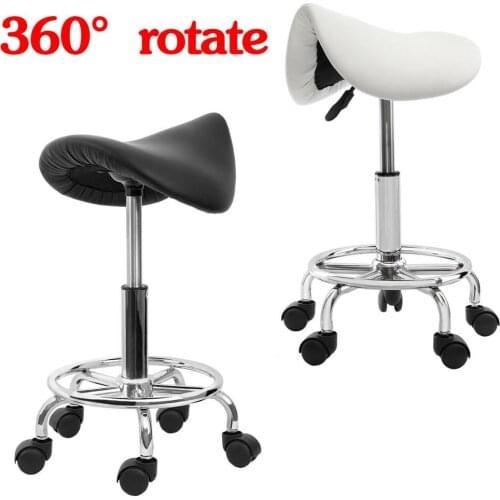 Yonntech Hydraulic Saddle Salon Stool Massage Chair Tattoo Facial Spa Office Lift for Beauty