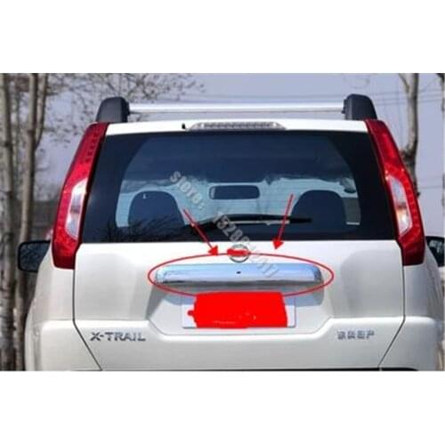 For Nissan X-Trail XTrail T31 2008-2013 ABS Chrome Rear Trunk Lid Trim Cover trim Trunk Lid Cover Trim Car Styling
