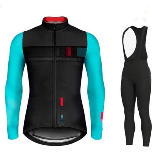 Spain Autumn Long Sleeve Cycling Jersey Set Bib Pants Cycling Clothing MTB Bicycle Clothes Bike Jersey Uniform Men Clothing