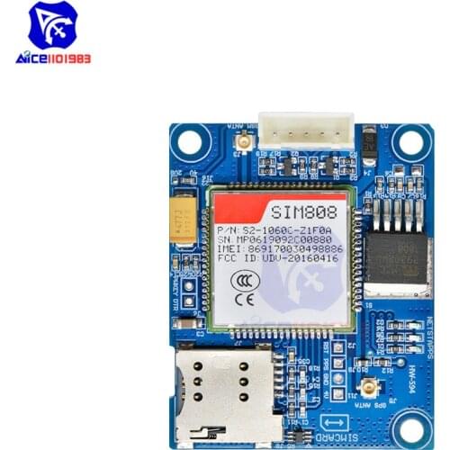 Diymore SIM808 GSM GPRS GPS Bluetooth SMS Module MINI SIM868 Breakout Board TF Card Slot DC 5-18V Development Board