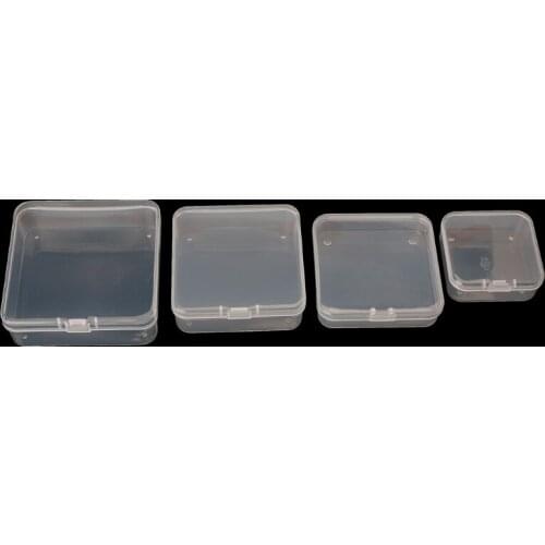Small Transparent Plastic Storage Box Clear Square Multipurpose Display Case