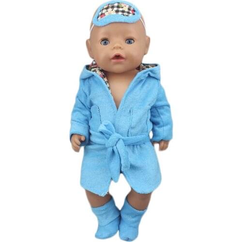 2020 lovely 3-piece sleeping suit Set Fit For 43cm Baby Doll 17 Inch Reborn Baby Doll Clothes, Shoes are not included
