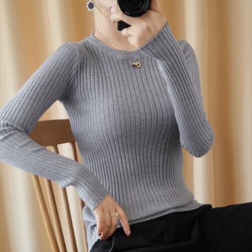 New Style Spring Autumn Winter Womens Knitted Cashmere Sweater O-neck collar Slim style Solid Color Pullover Free Shipping