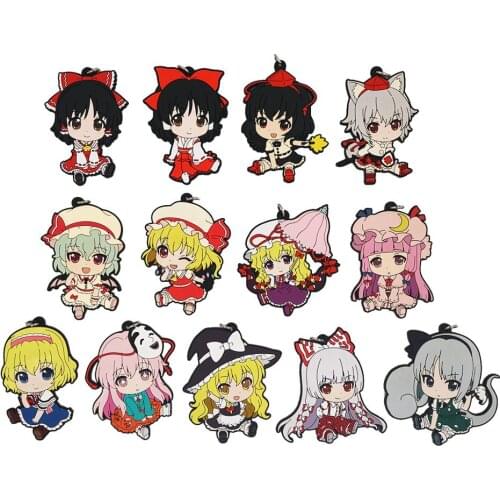 Touhou Project Anime Hakurei Reimu Kirisame Marisa Remilia Flandre Scarlet Patchouli Knowledge Eastern Project Rubber Keychain