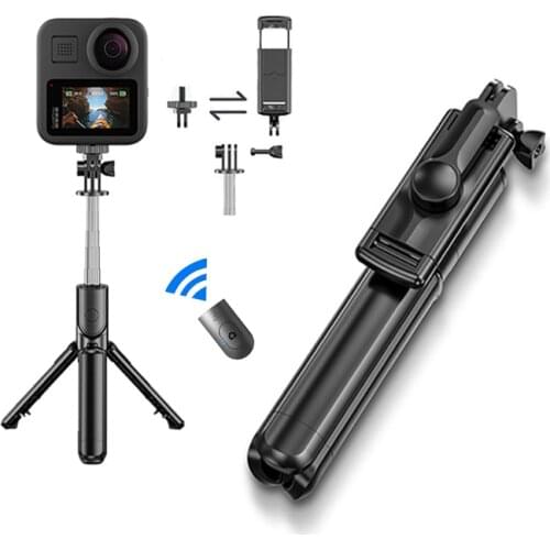 Selfie Stick 4 in 1 Portable Bluetooth Wireless Tripod Foldable Monopods with Remote Control for Phone Stabilizer Gopro Cameras