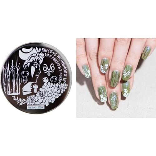 2016 NEW HeHE Series New Stamping Plate hehe69 Flowers Tribal Totem Nail Art Stamp Template Image Transfer Stamp