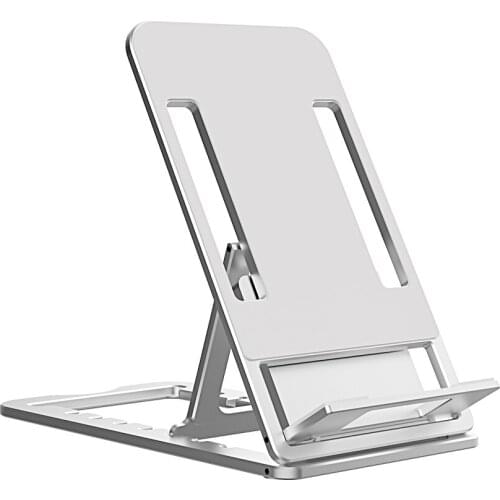 Super Thin Portable Adjustable Sliding Aluminum Desktop Phone Holder Foldable Tablet Mount Stand