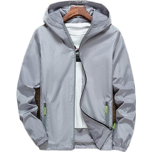 Thin Jacket 2021 Spring Summer New Fashion Tide Men and Women Couple Clothes Gray Red Plus Size Lining Hooded Coat Feminina N813