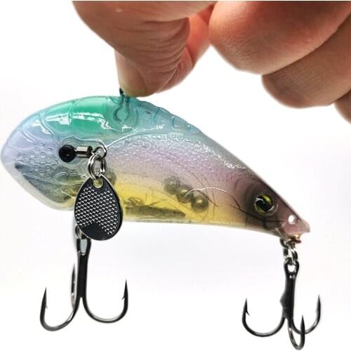 Shrimp Metal Rattling VIB Blade Spoon Fishing Lure 7cm18g Sinking Isca Artificial Baits Jig Winter Peche Bass Trout Carp Fishing