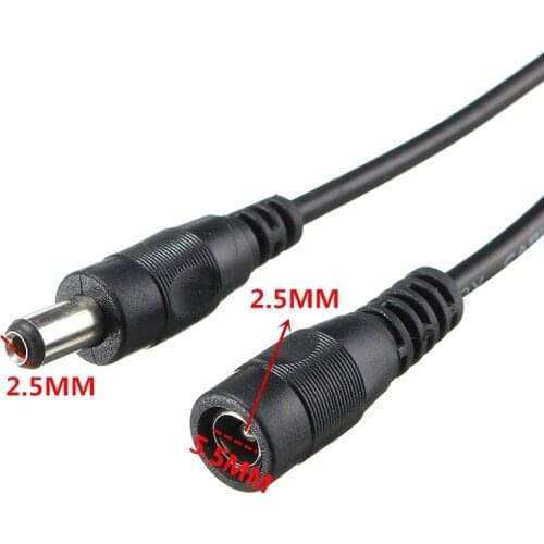1/3/1.5M 5.5x2.5mm DC 12V Power Extension Cable Cord Adapter For CCTV Cameras Power supply