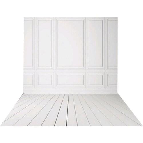 Hot 3x5ft Vinyl Photography backdrops White Brick Wall wood floor wedding background for photo studio