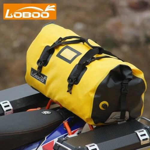 LOBOO motorcycle Back Seat bag waterproof rider bag equipment riding Backpack luggage bag carry bag Strong and dura