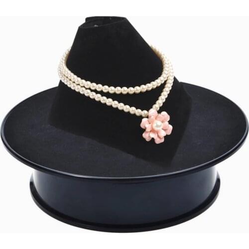 1kg Stylish Black Velvet Top Electric Motorized Rotary Rotating Display Turntable for display stand Free Shipping