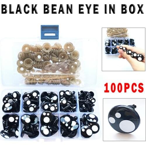 100pcs 8-16mm Cartoon Plush Doll Accessories Teddy Bear Safety Toys Eyes For Bear Craft Stuffed Toys Doll Eyes
