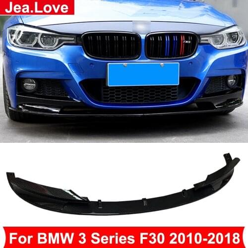 2 PCS ABS Front Bumper Splitter Lip Front Shovel Protector For BMW 3 Series F30 2010-2018 Sport Car Tuning Modification