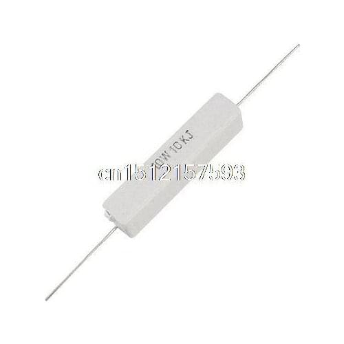 5 Pcs Axial Ceramic Cement Power Resistor 10K Ohm 10W 5