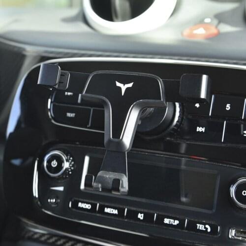 Gravity-driven Aluminum mobile phone holder Stand for Mercedes new Smart 453 fortwo forfour car holder Charging stand for iPhone