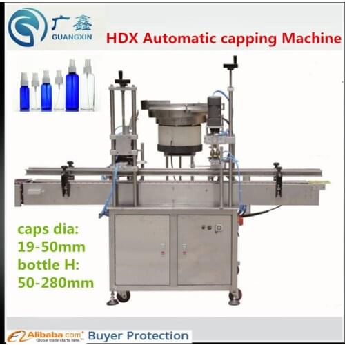 2018 New type HDX Automatic one head spray capping Machine for spray caps with plastic bottle and plastic screw capping machine