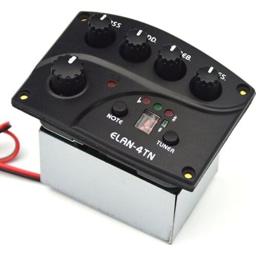 Belcat ELAN-4TN Guitar Pickup 4Band EQ with FND Tuner 4 Band EQ Preamp Chromatic Tuner