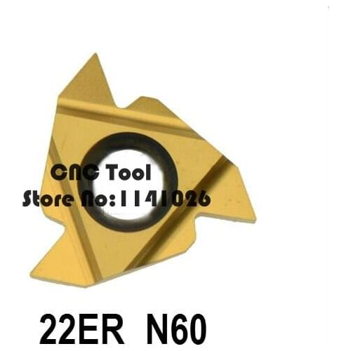 Free Shipping 22ER N 60 Carbide Threading Inserts 60 Deg External Threading Tips,Indexable Inserts for Threaded Lathe Holder SER