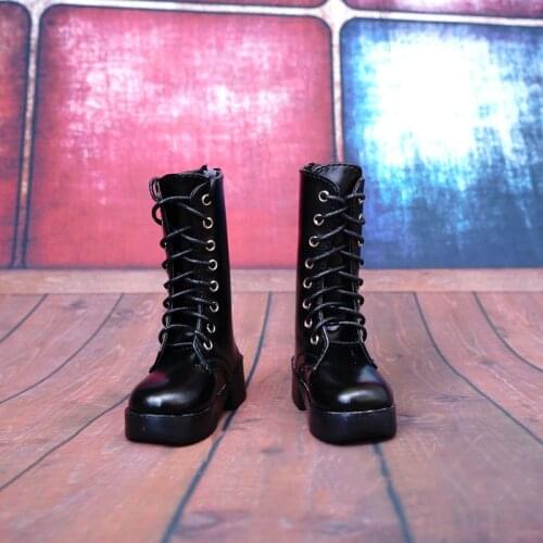 BJD doll shoes are suitable for 1-3 1-4 size strappy ankle military boots doll accessories