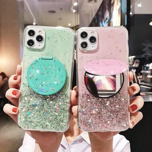 Glitter Mirror Case For Huawei P40 P30 P20 Lite Mate 30 20 Pro Cover Honor 10i 10 20 8X Nova 6 SE 5i 5 View 30 20 Silicone Case