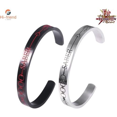 Game Fate/stay Night Bracelet Shirou Emiya Rin Tohsaka Stainless Steel Bracelet Cosplay Props for Women Men Party Gift Jewelry