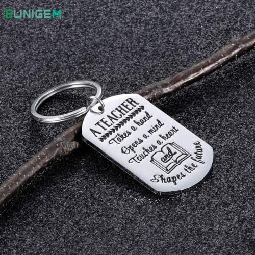 Teacher Day Thank You Gift Key Chains for Teachers Graduation Thanksgiving Day Birthday Christmas Keyring Gift for Women Men