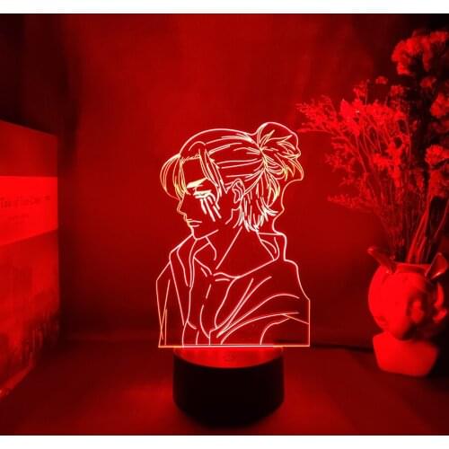Anime Light Attack on Titan 4 Eren Yeager Figure for Bedroom Decor Night Light Otaku Birthday Gift Shingeki No Kyojin 3D Lamp