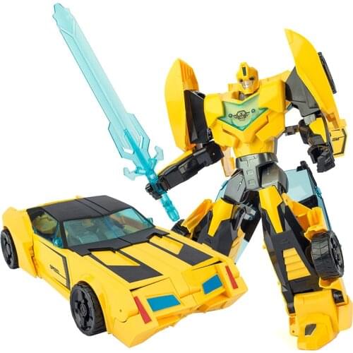 Yuexing 91611D Transformation Big Bee Action Figures Anime Movie Model Pvc 36cm Toys For Children Kids Deformation Car Robot