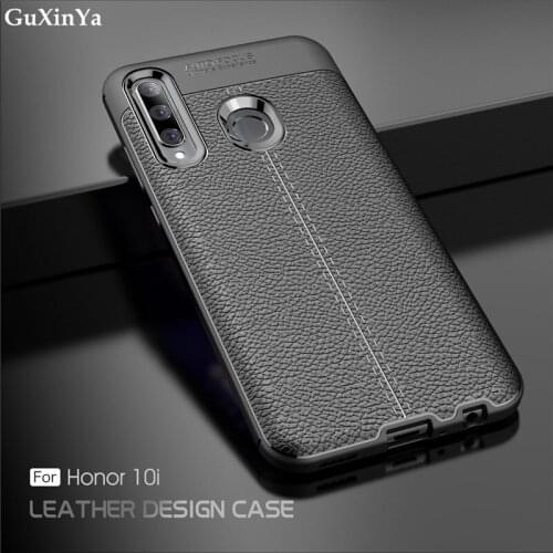 GuXinYa Honor 10i Phone Case For Huawei P Smart Plus 2019 Luxury Leather ShockProof TPU Protective Case For Huawei Honor 10i