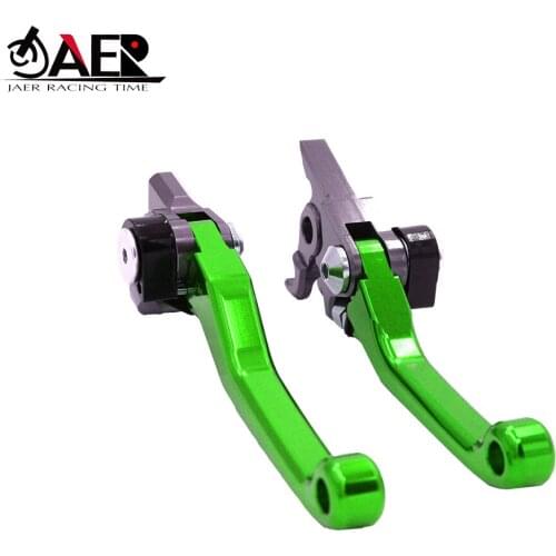 JAER CNC Aluminum Billet Pivot Foldable Brake Clutch Levers For Kawasaki KLX450R 2008 2009 2010 2011 2012 2013 2014 2015