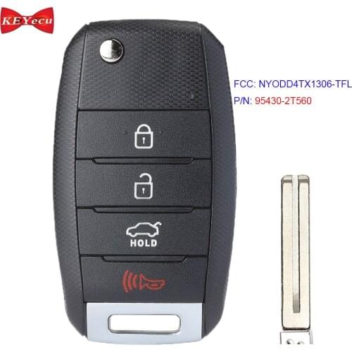 KEYECU for Kia Optima 2014 2015 Remote Key Fob FCC ID: NYODD4TX1306-TFL P/N: 95430-2T560