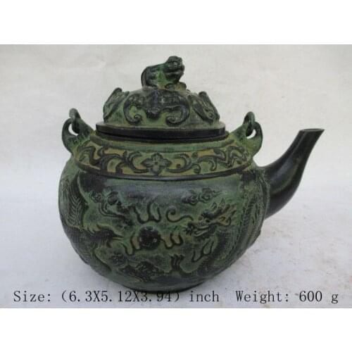 Chinas Tibet bronze antiques collection. Longfeng teapot NR