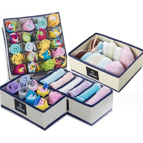 Home bra storage box socks box bins underwear organizer box storage organizer dust cover storage bag