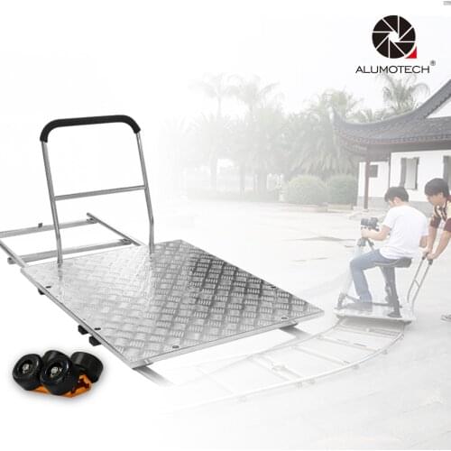 Max Load 400lbs Heavy Duty Stainless Curved&Straight Rail+Dolly Car For Video