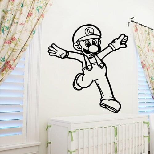 Cute Super Mario Wall Sticker Gamer Removable Stickers Diy Wallpaper Living Room Children Room Decoration Mural