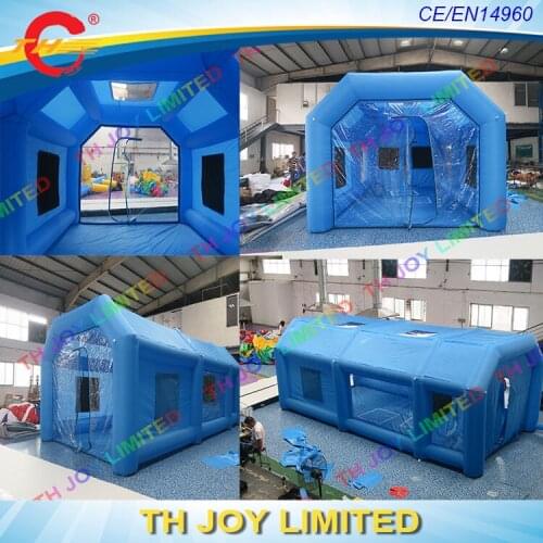 Free shipping 8x4x3mH blue inflatable spray booth/paint booth inflatable car paint booth,custom inflatable car spray booth tent