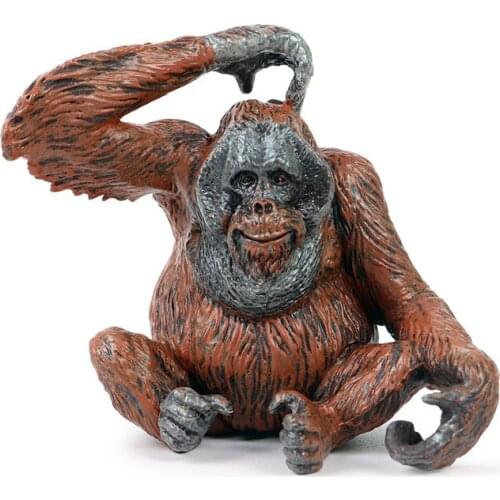 Orangutan Animal Figure Collectible Toys Wild Animal Cognition Action Figures Kids Plastic Model Toys