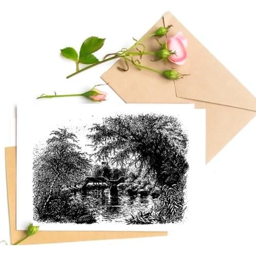 Tree / River Transparent Clear Stamps for DIY Scrapbooking/Card Making Stamps Fun Decoration Supplies