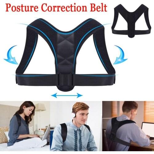 Adjustable Back Shoulder Posture Corrector Belt Clavicle Spine Support Reshape Your Body Home Office Sport Upper Back Neck Brace