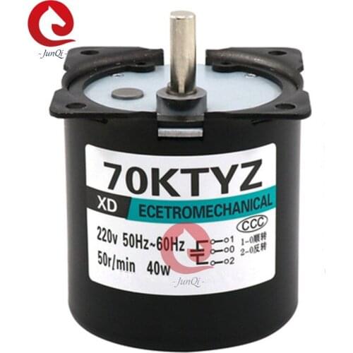 70KTYZ Synchronous Motor 40W Micro Low Speed Permanent Magnetic CW/CCW 220VAC Gear Reducer Motor