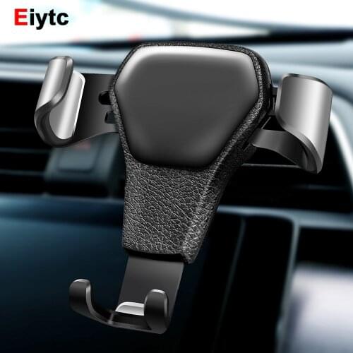 Universal Gravity Car Phone Holder Air Socket Mount Clip Clamp Mobile Phone Stand Bracket GPS Support For All Smartphone 4.6-6.1