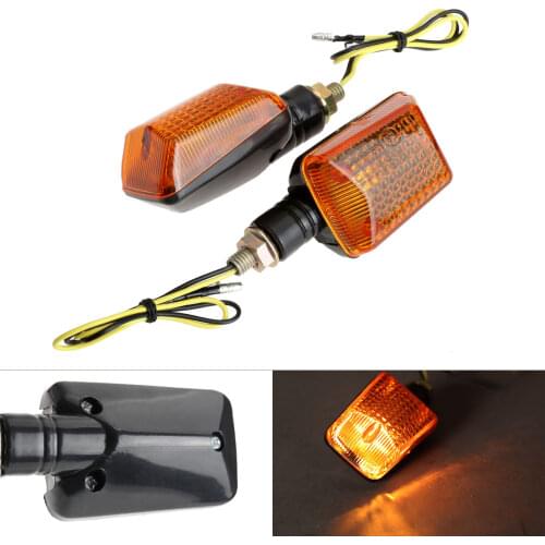 2Pcs Universal Motorcycle Turn Signal Indicator Lights Lamp 12V Amber Bulb Blinkers Flashers For Ducati Honda Suzuki Yamaha