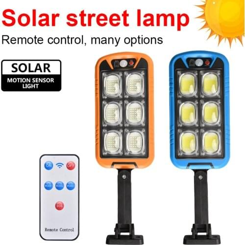 IPX65 Waterproof Solar Light Motion Sensor Garden Wall Outdoor Indoor Solar Street Lamp Smart Remote Control Lamp