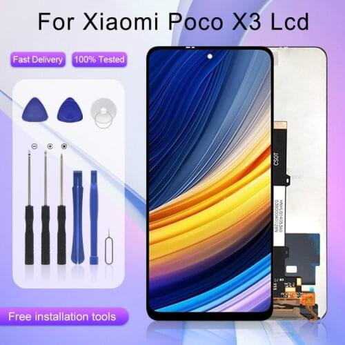 6.67inch For Xiaomi POCO X3 LCD Touch Panel Digitizer Assembly For Xiaomi 10t Lite Display X3 NFC Screen With Frame
