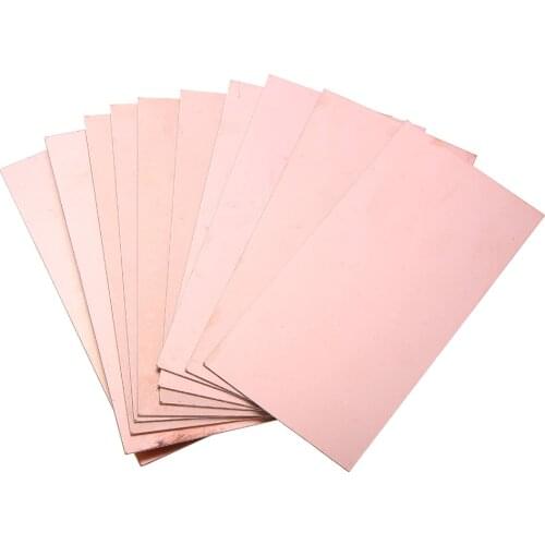 10pcs/set 10x20cm Double-sided Copper PCB Board FR4 Fiberglass Board Passive Components